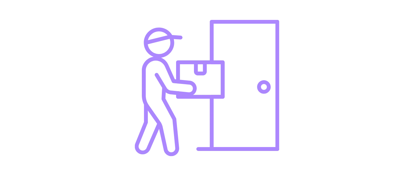 purple delivery icon